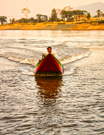 Fast boat on the Meking River