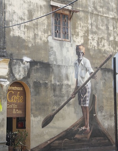 Mural painting in a Penang street