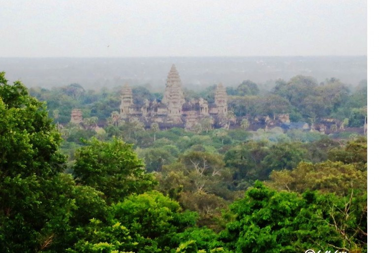 View of Angkor from Phnom Bakeang