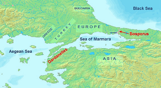 map of the Black Sea.