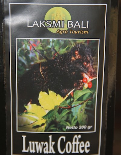 coffee being sold at the Laksmi agro tourism shop