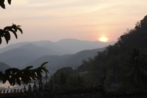 View of sunset from Wat Kokkor Mingmoungkoun