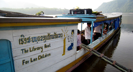 Community Learning International library boat
