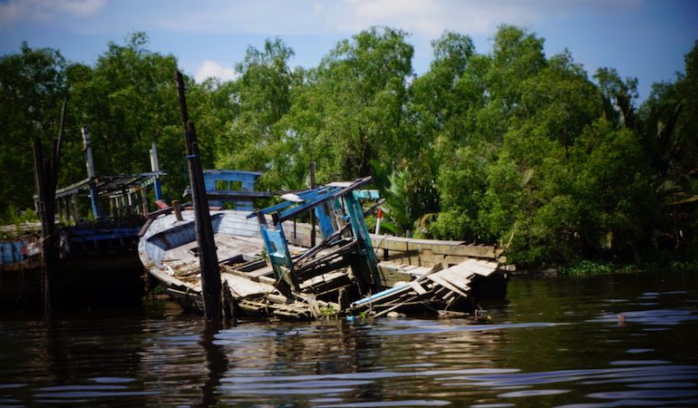 A sunken in Pontianak