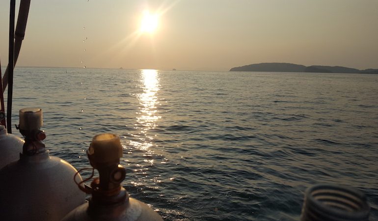 Tanks are ready, being a Dive Master is a meticulous task