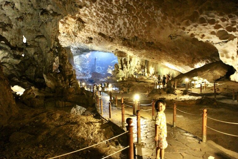 Leonardo inside Sung Sot Cave