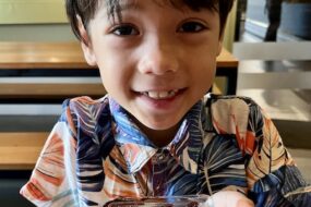 Leonardo at Junglegold Chocolate Factory in Bali